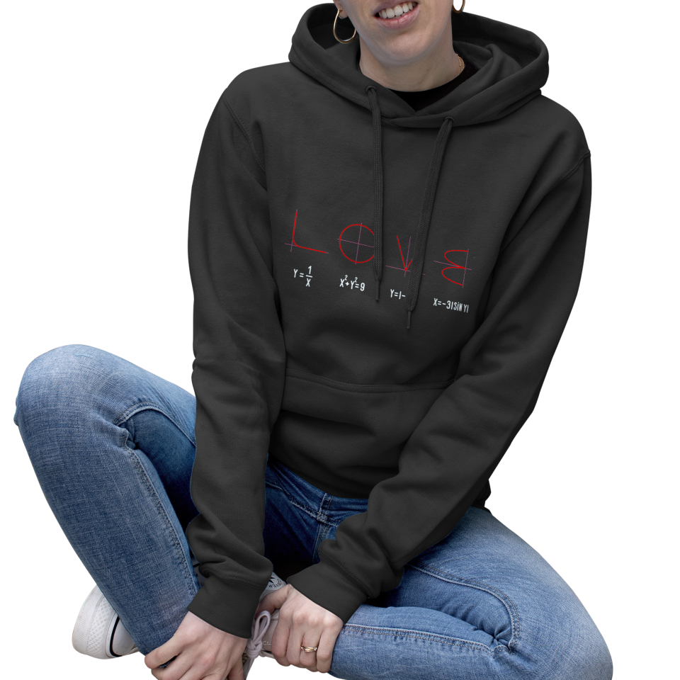 Sudadera mujer con capucha Ecuación Amor