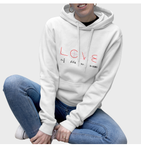 Sudadera mujer con capucha Ecuación Amor