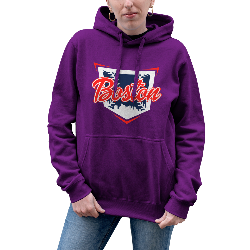 Sudadera mujer con capucha Boston Escudo