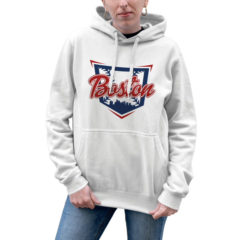 Sudadera mujer con capucha Boston Escudo