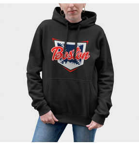 Sudadera mujer con capucha Boston Escudo