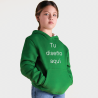 Sudadera niños con capucha bicolor personalizada