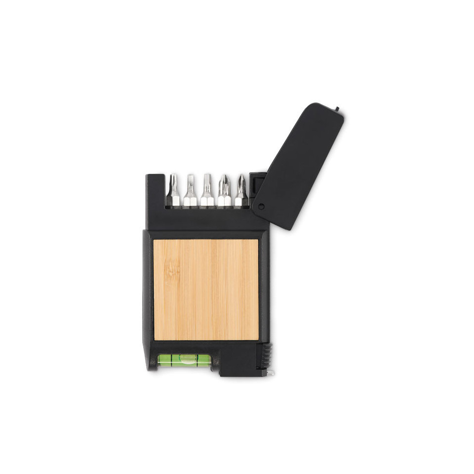 Cinta métrica personalizada con nivel y destornillador