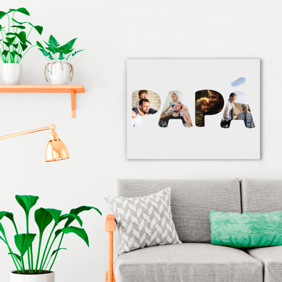 Lienzo 30 x 40 cm rectangular horizontal para el día del padre diseño Papá