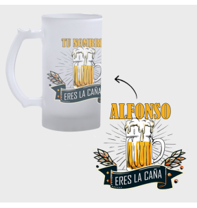 Jarra de cerveza para el día del padre eres la caña