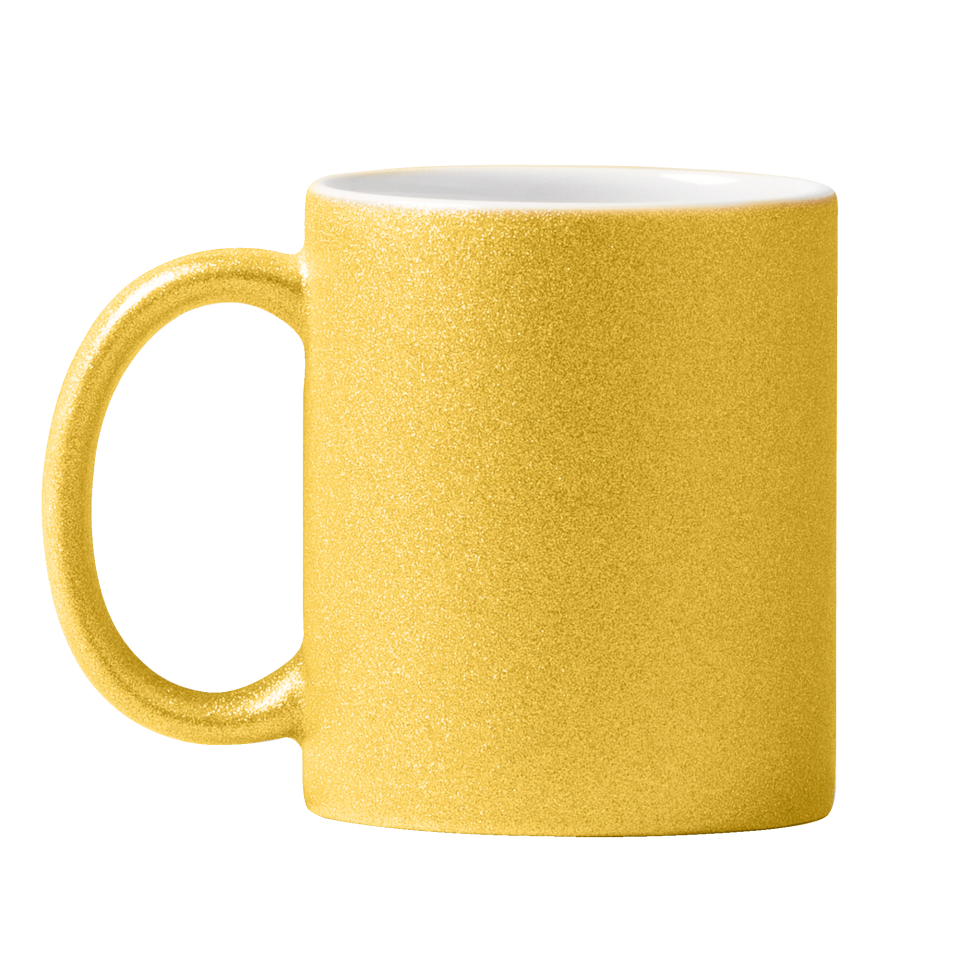 Taza efecto purpurina personalizada