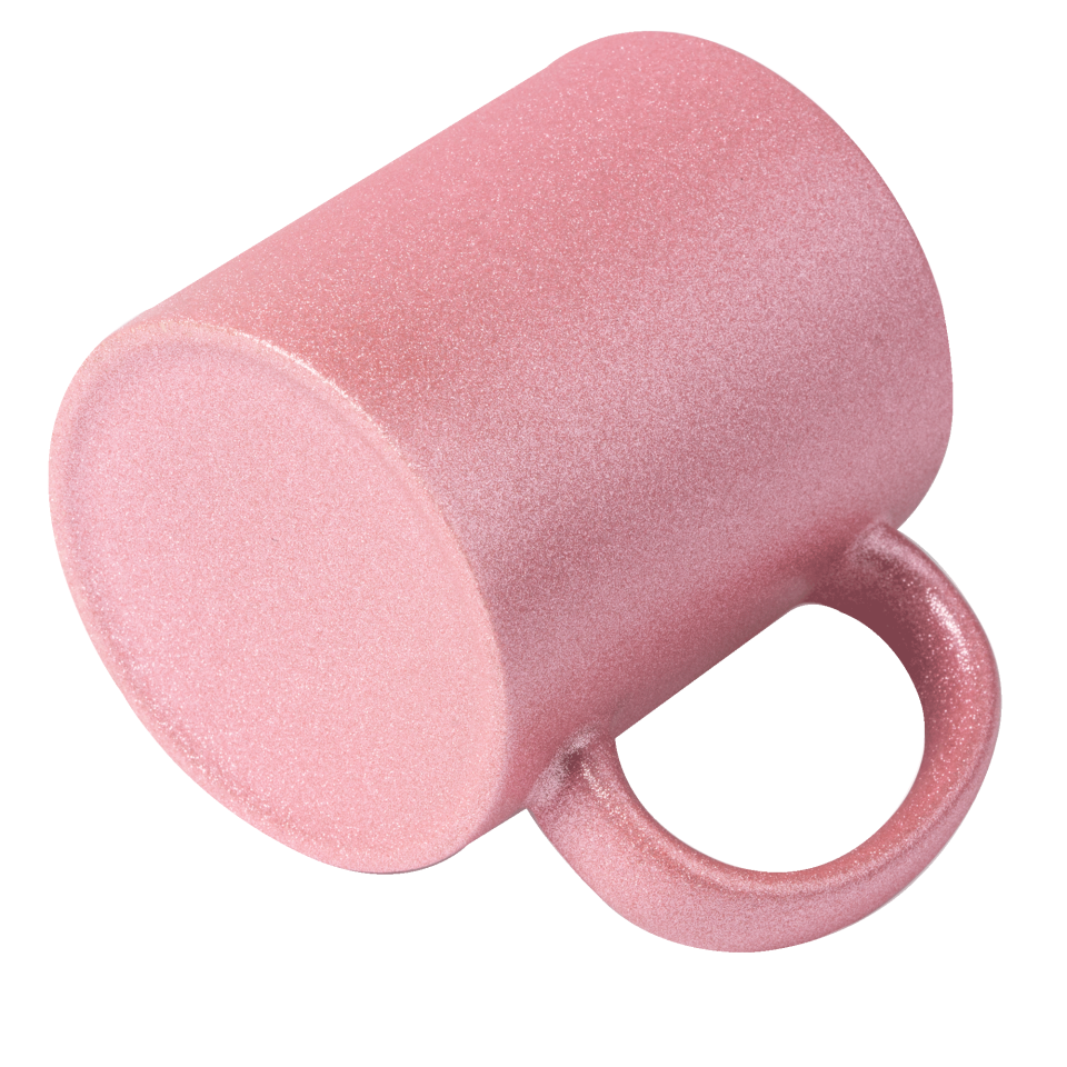 Taza efecto purpurina personalizada