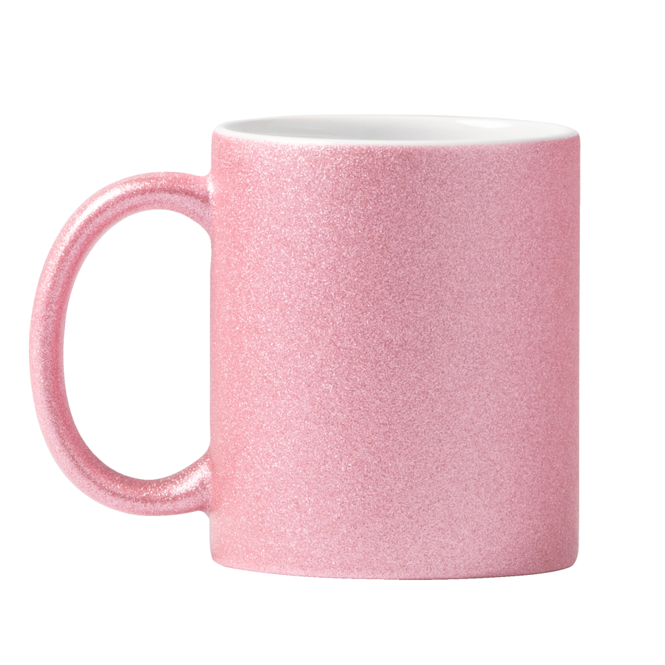 Taza efecto purpurina personalizada