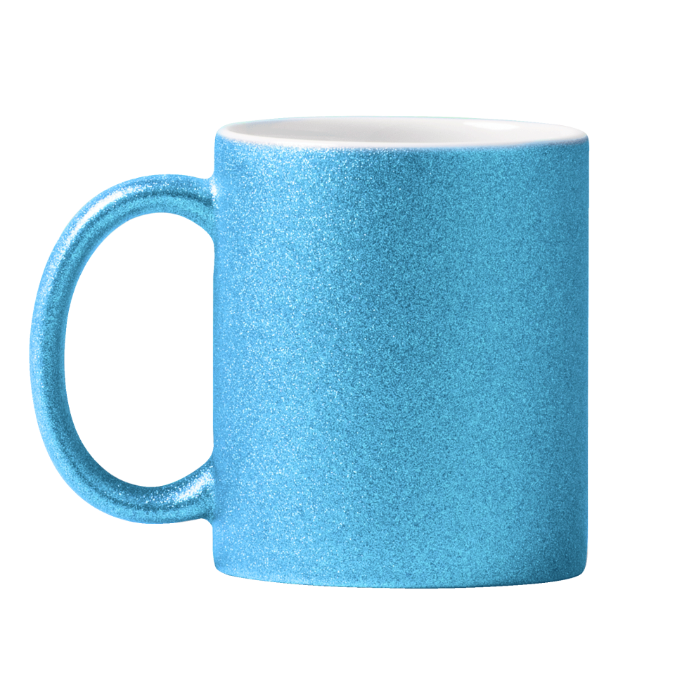 Taza efecto purpurina personalizada