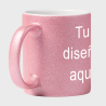 Taza efecto purpurina personalizada