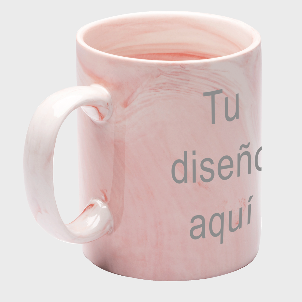 Taza efecto mármol personalizada