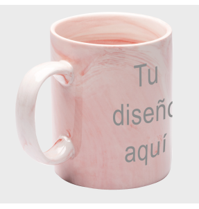 Taza efecto mármol personalizada