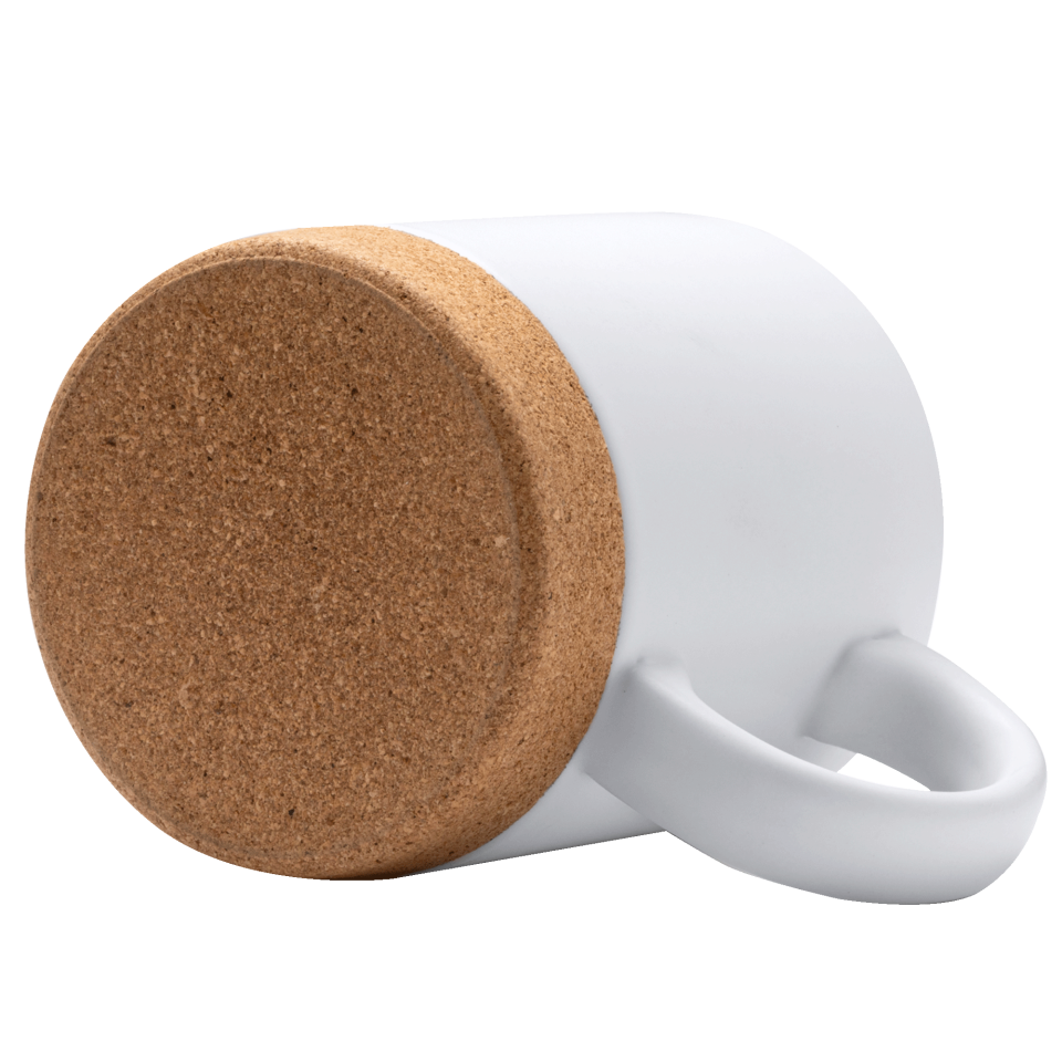 Taza con base de corcho personalizada