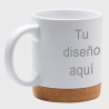 Taza con base de corcho personalizada