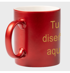 Taza cerámica personalización dorada