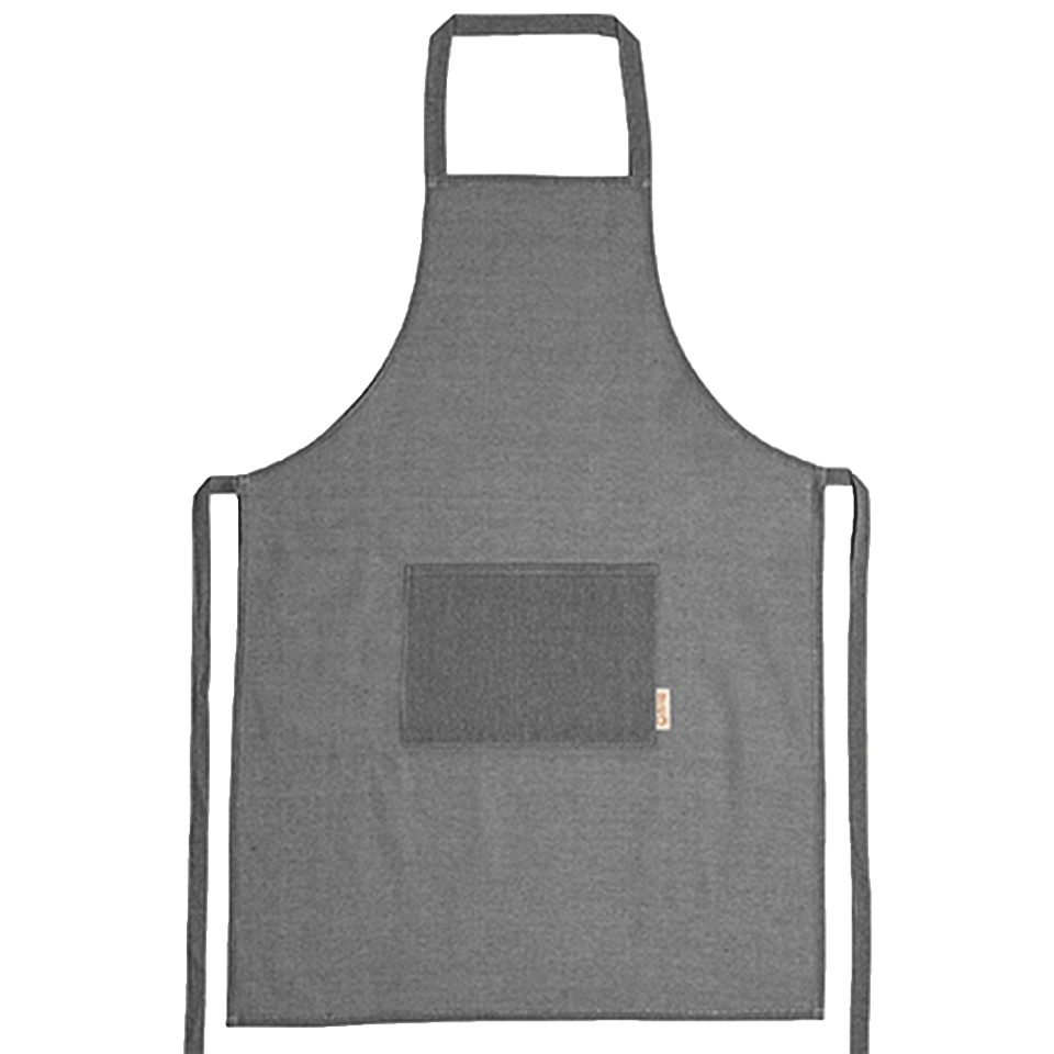 Delantal largo de algodón reciclado personalizado