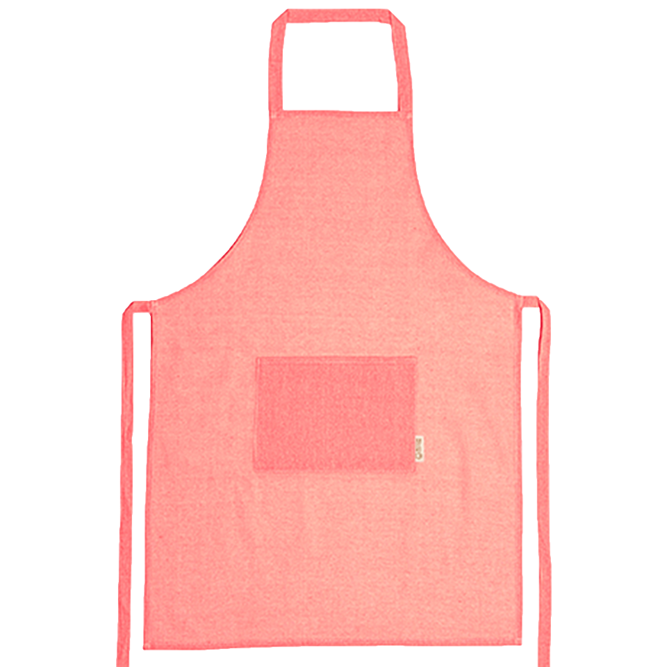 Delantal largo de algodón reciclado personalizado