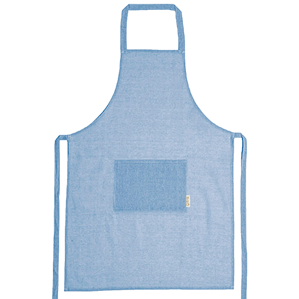 Delantal largo de algodón reciclado personalizado