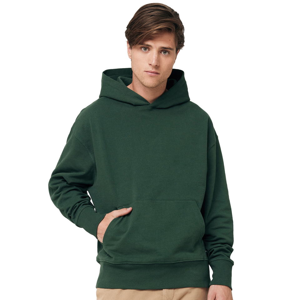 Sudadera con capucha relaxed fit algodón orgánico personalizada