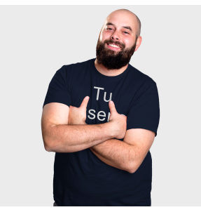 Camiseta algodón orgánico modern fit 4XL y 5XL personalizada