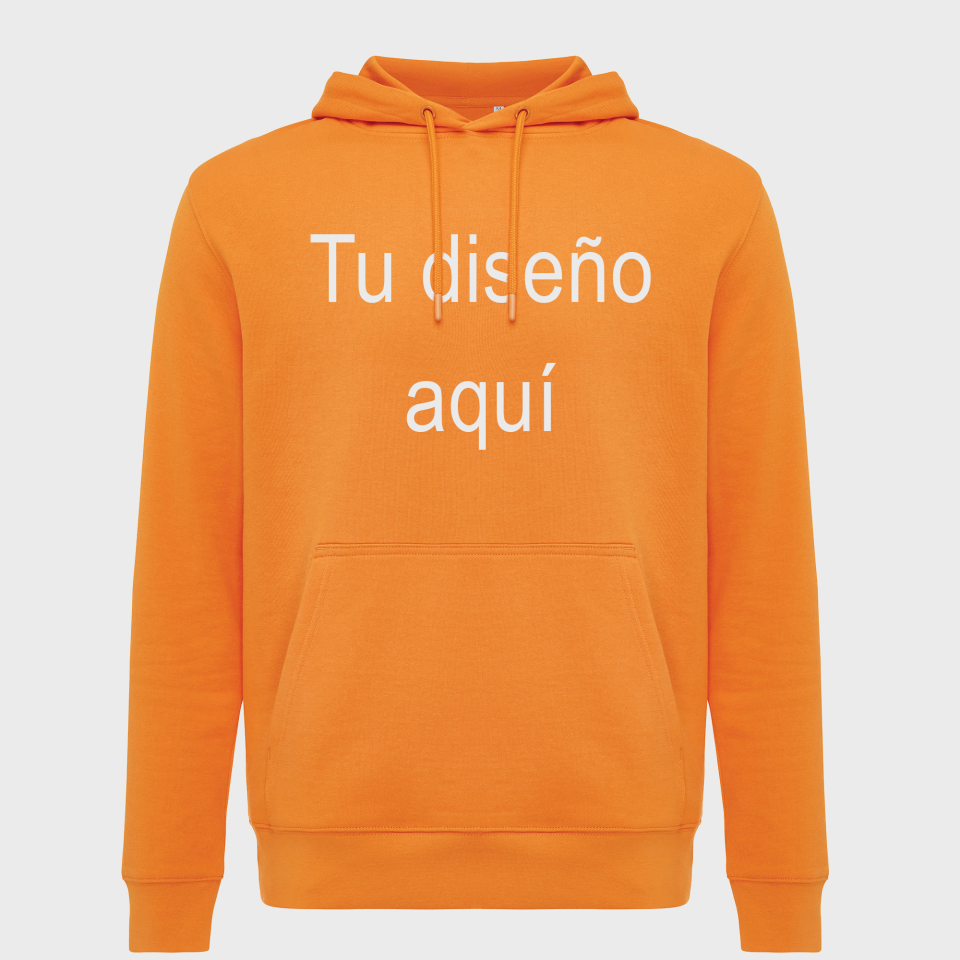 Sudadera ligera con capucha de algodón orgánico 3XL personalizada