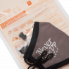 Mascarilla algodón orgánico reversible pequeña taupe y negra homologada con protección +90% personalizada