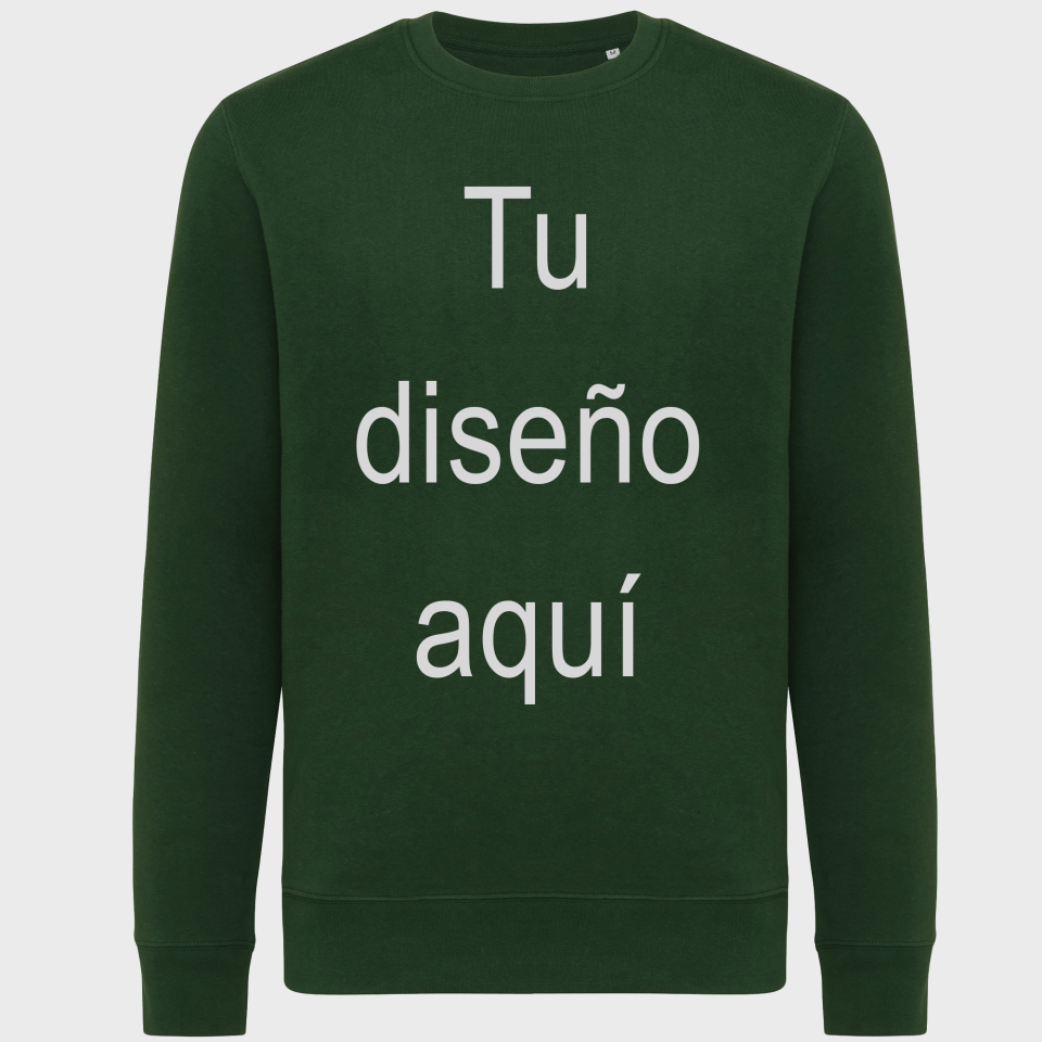 Sudadera algodón orgánico 3XL personalizada