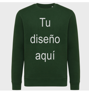 Sudadera algodón orgánico 3XL personalizada