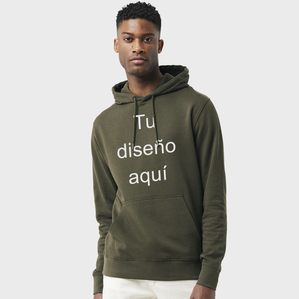 Sudadera ligera con capucha de algodón orgánico personalizada