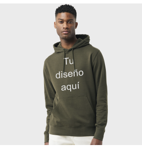 Sudadera ligera con capucha de algodón orgánico personalizada