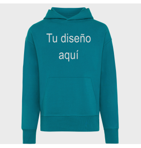 Sudadera con capucha relaxed fit algodón orgánico 3XL personalizada