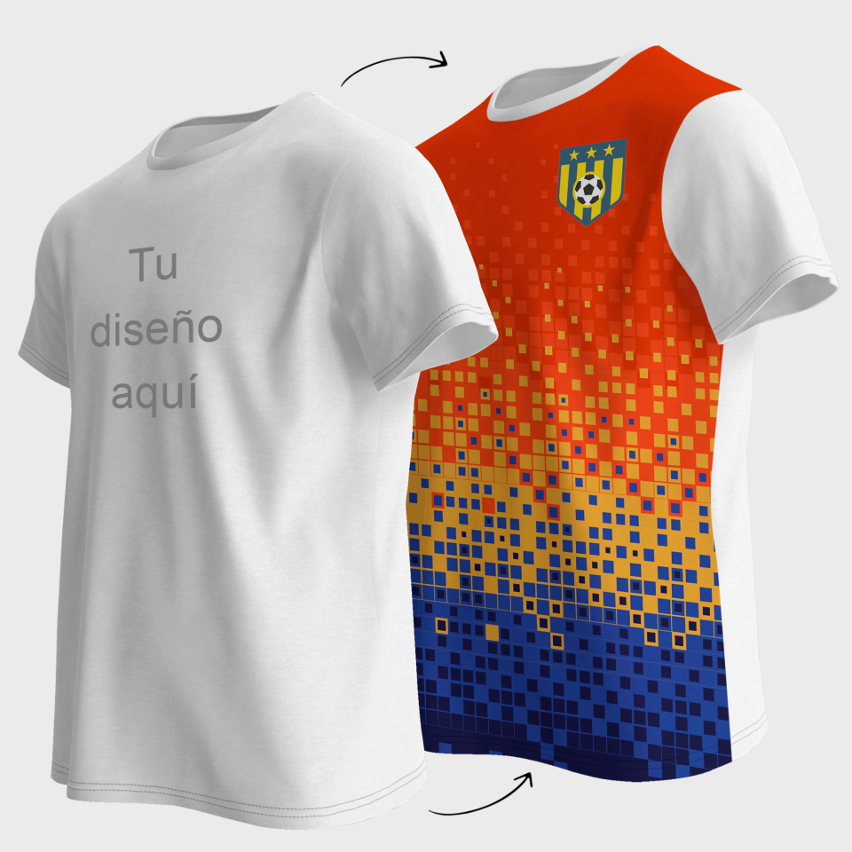 Camiseta multideporte fullprint por delante personalizada