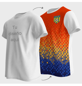 Camiseta multideporte fullprint por delante personalizada