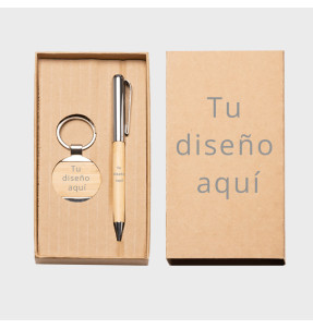Set bolígrafo y llavero personalizado