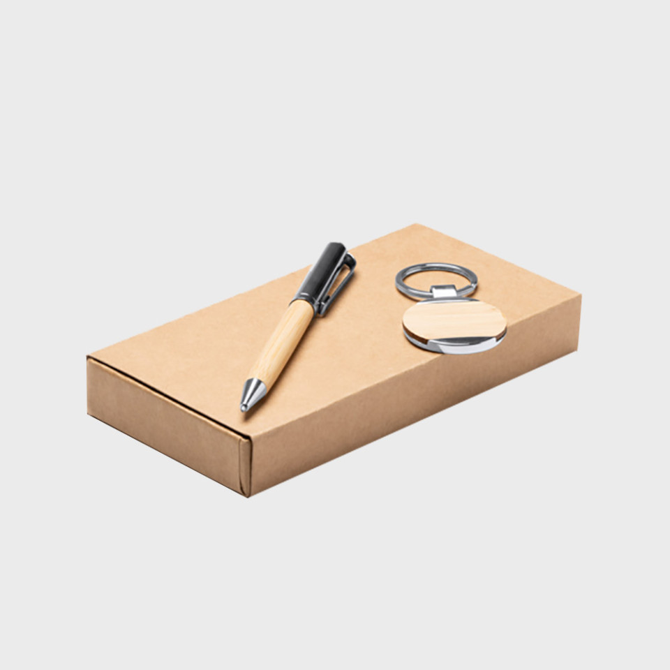 Set bolígrafo y llavero personalizado