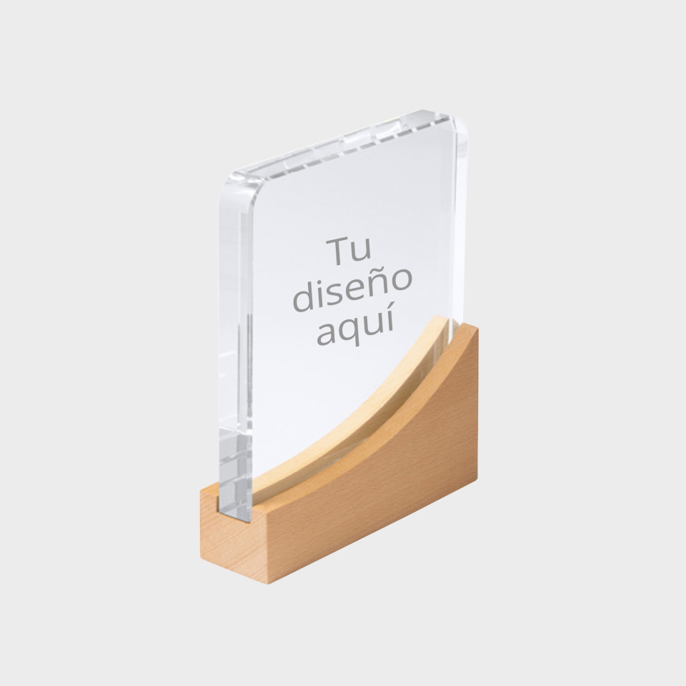 Placa de metacrilato cuadrado personalizado