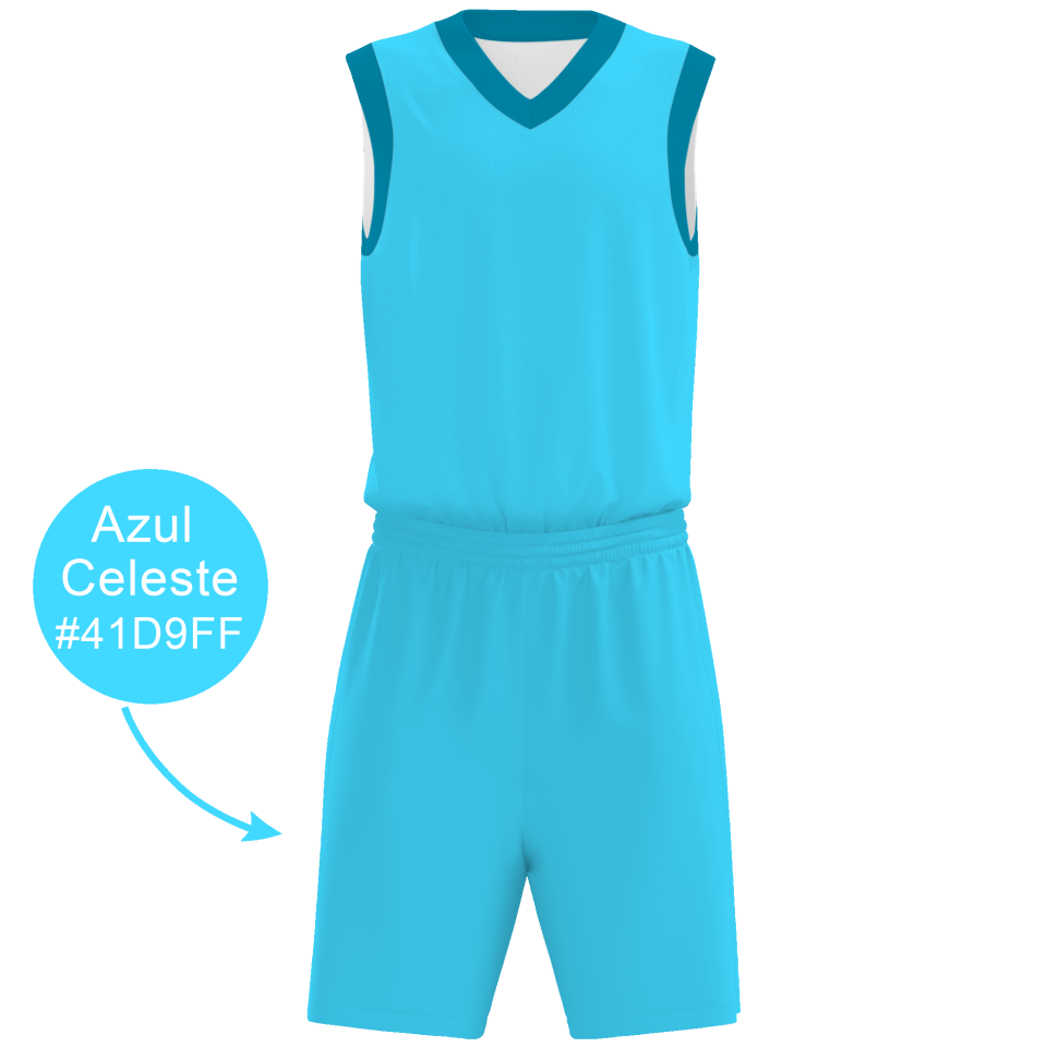 Conjunto de baloncesto sublimado modelo Colores Corporativos Exclusivos