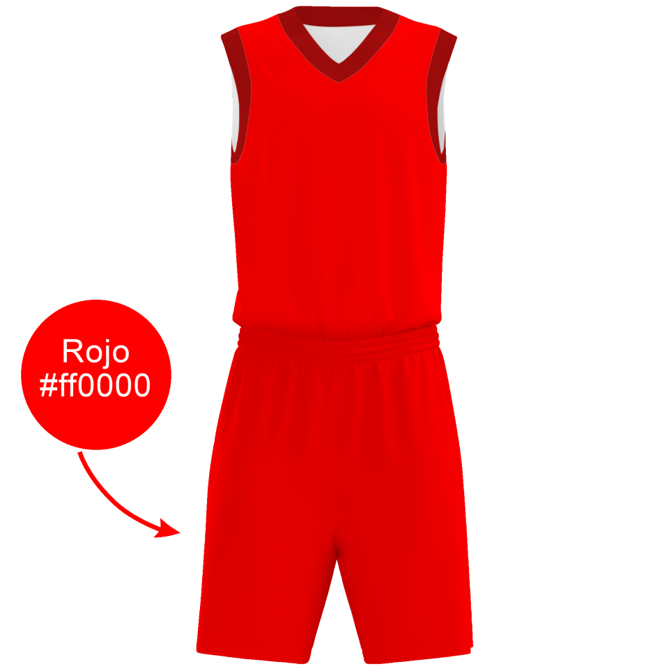 Conjunto de baloncesto sublimado modelo Colores Corporativos Exclusivos