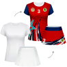 Conjunto de mujer pádel manga corta 100% fullprint personalizado