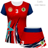 Conjunto de mujer pádel manga corta 100% fullprint personalizado