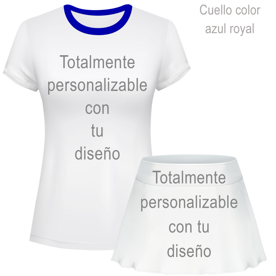 Conjunto de mujer pádel manga corta 100% fullprint personalizado