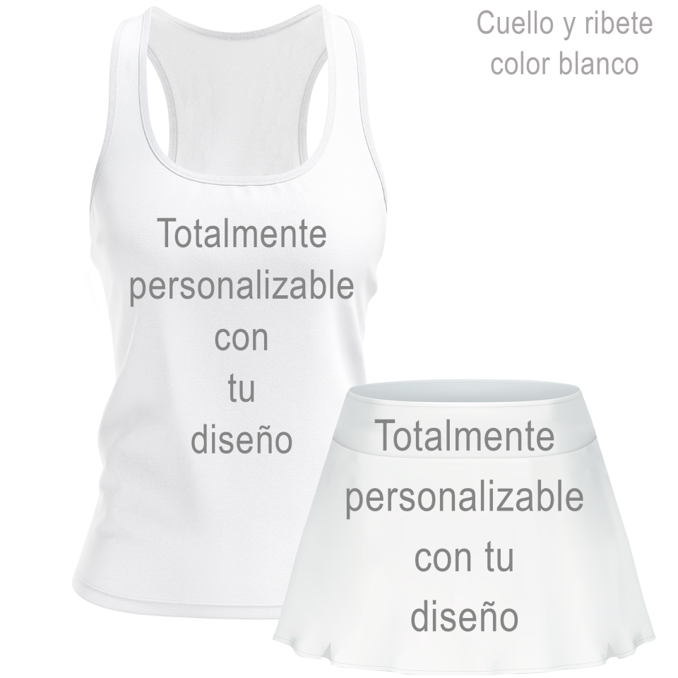 Conjunto de mujer pádel tirantes 100% fullprint personalizado