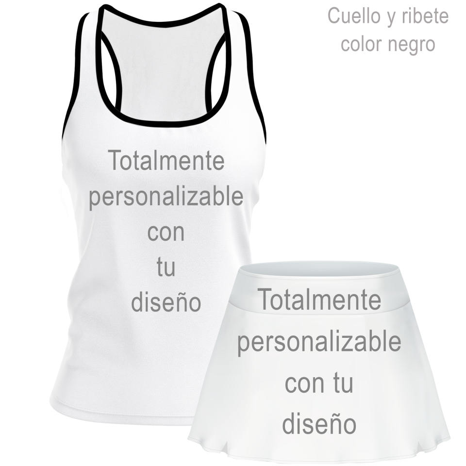 Conjunto de mujer pádel tirantes 100% fullprint personalizado