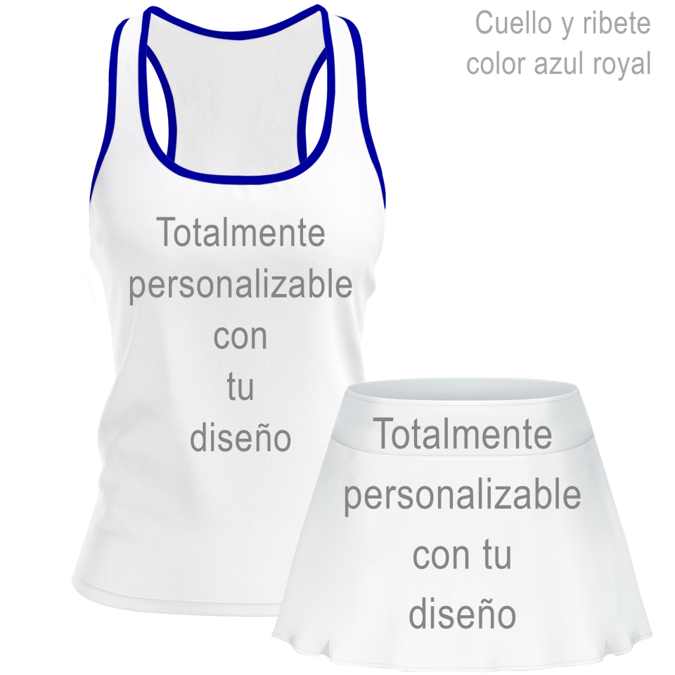 Conjunto de mujer pádel tirantes 100% fullprint personalizado