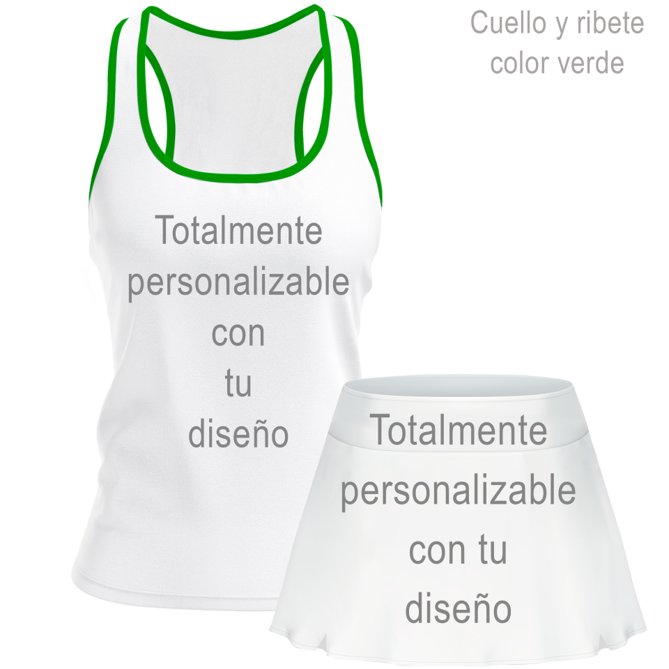 Conjunto de mujer pádel tirantes 100% fullprint personalizado