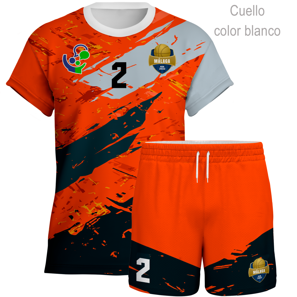 Conjunto de voley manga corta 100% fullprint personalizado
