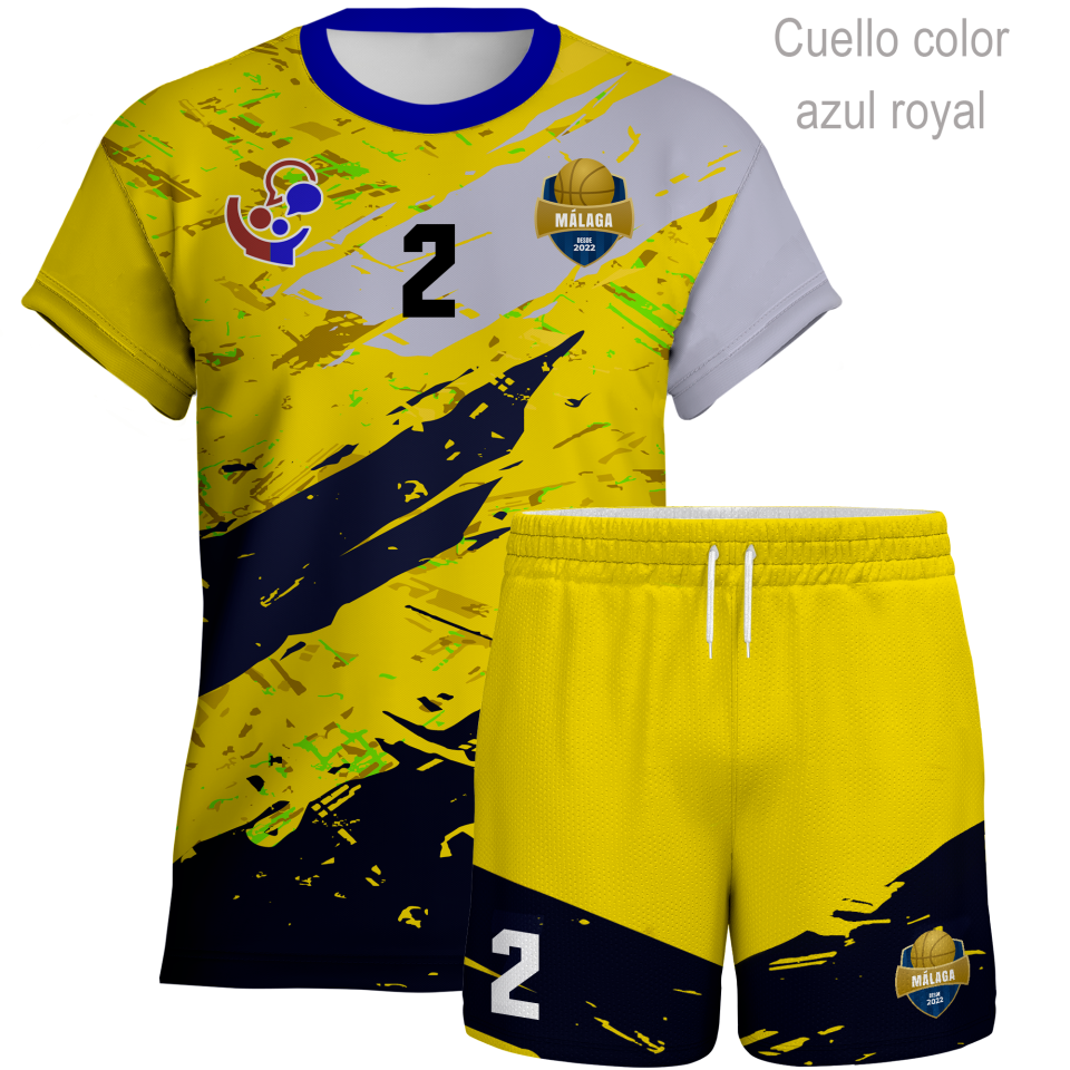 Conjunto de voley manga corta 100% fullprint personalizado