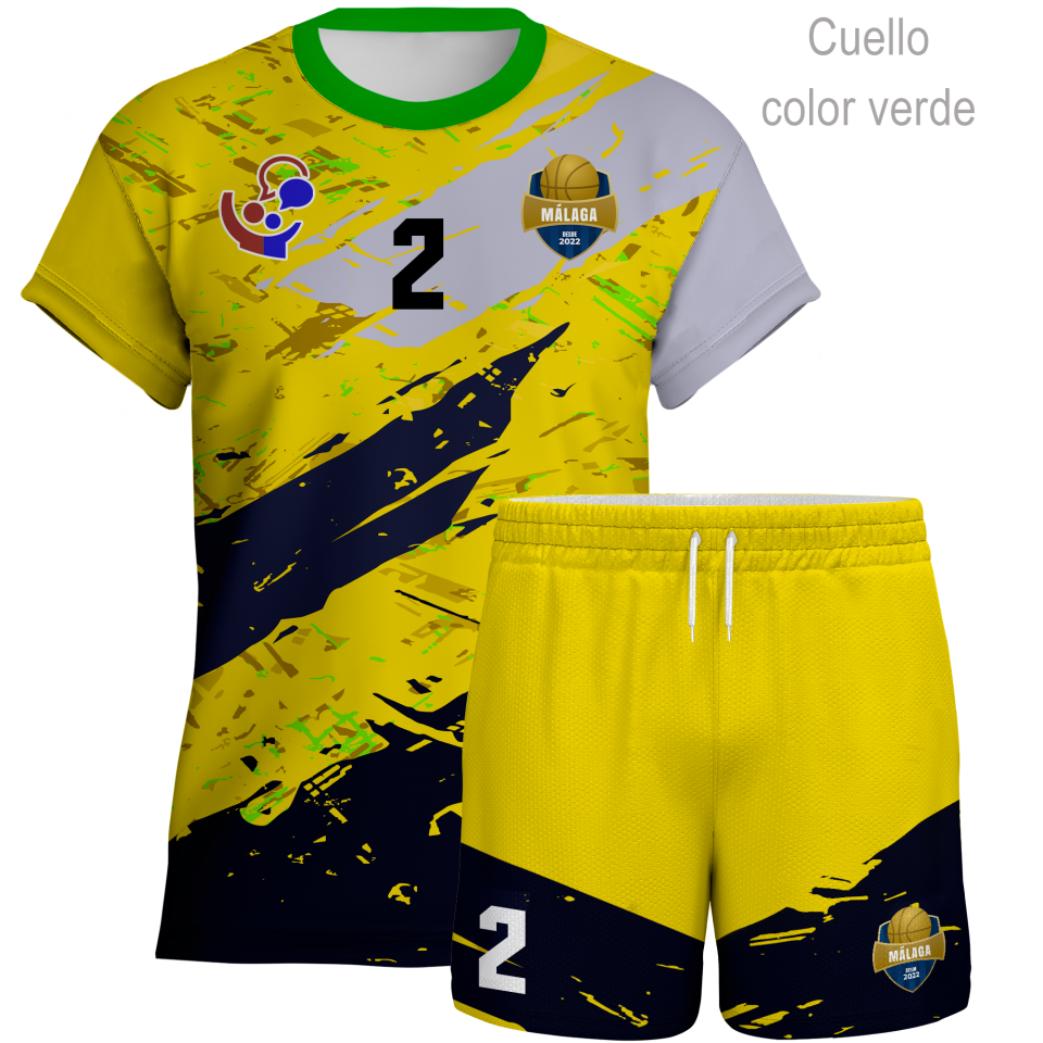 Conjunto de voley manga corta 100% fullprint personalizado