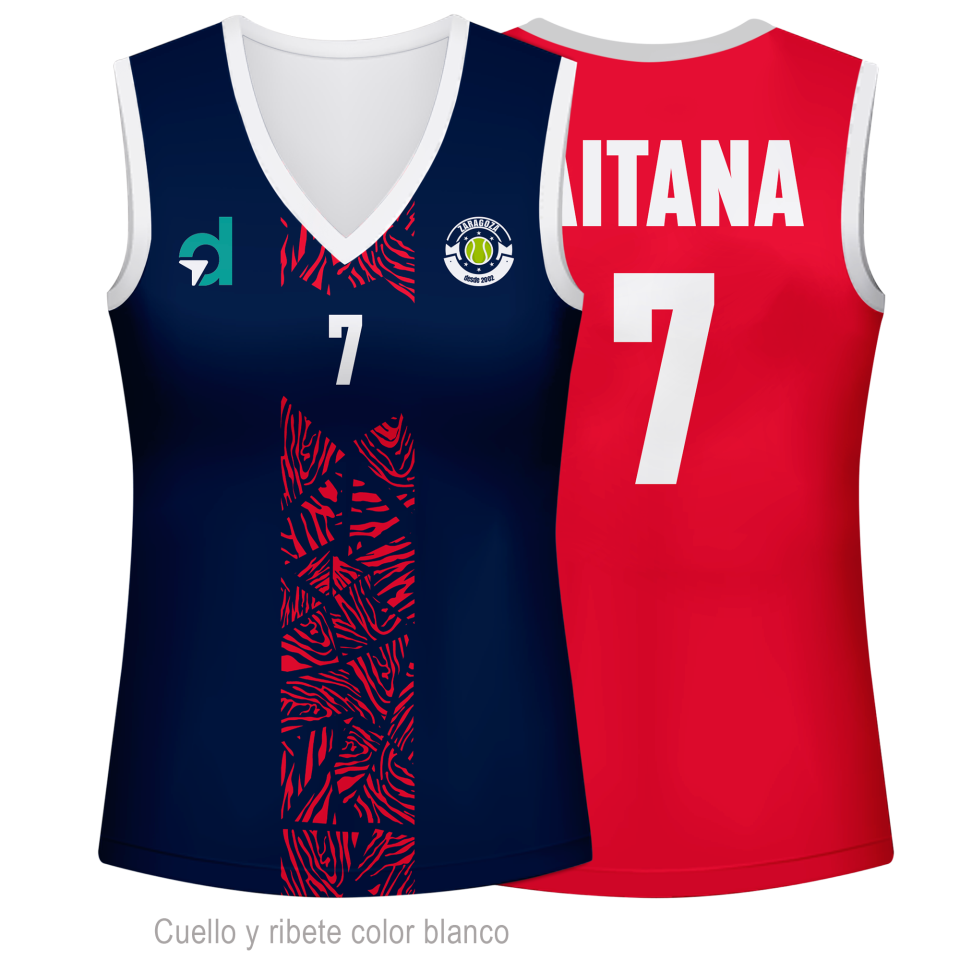 Camiseta pádel de mujer HAYA 100% fullprint personalizada