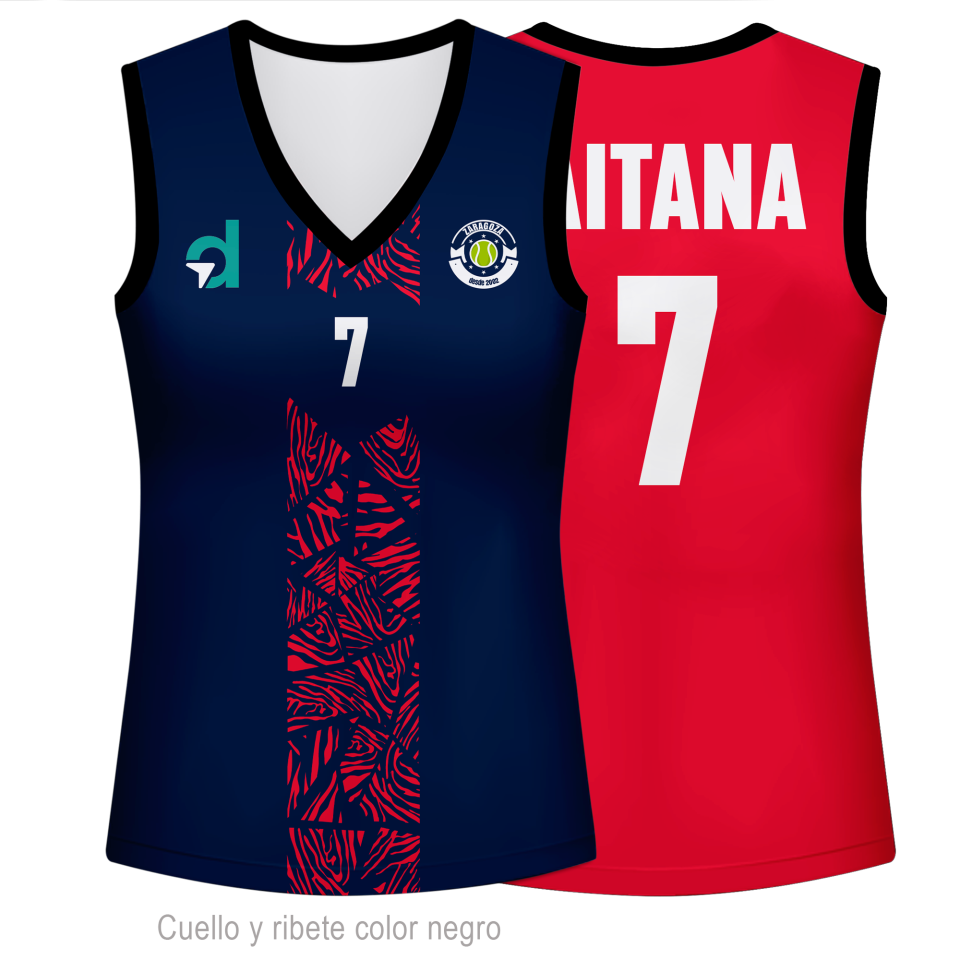 Camiseta pádel de mujer HAYA 100% fullprint personalizada